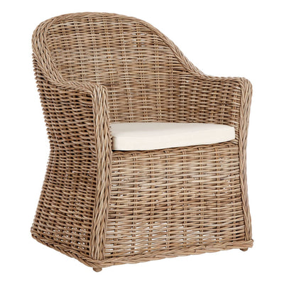 Noosa & Co. Living Lovina Rounded Back Natural Rattan Chair House of Isabella UK