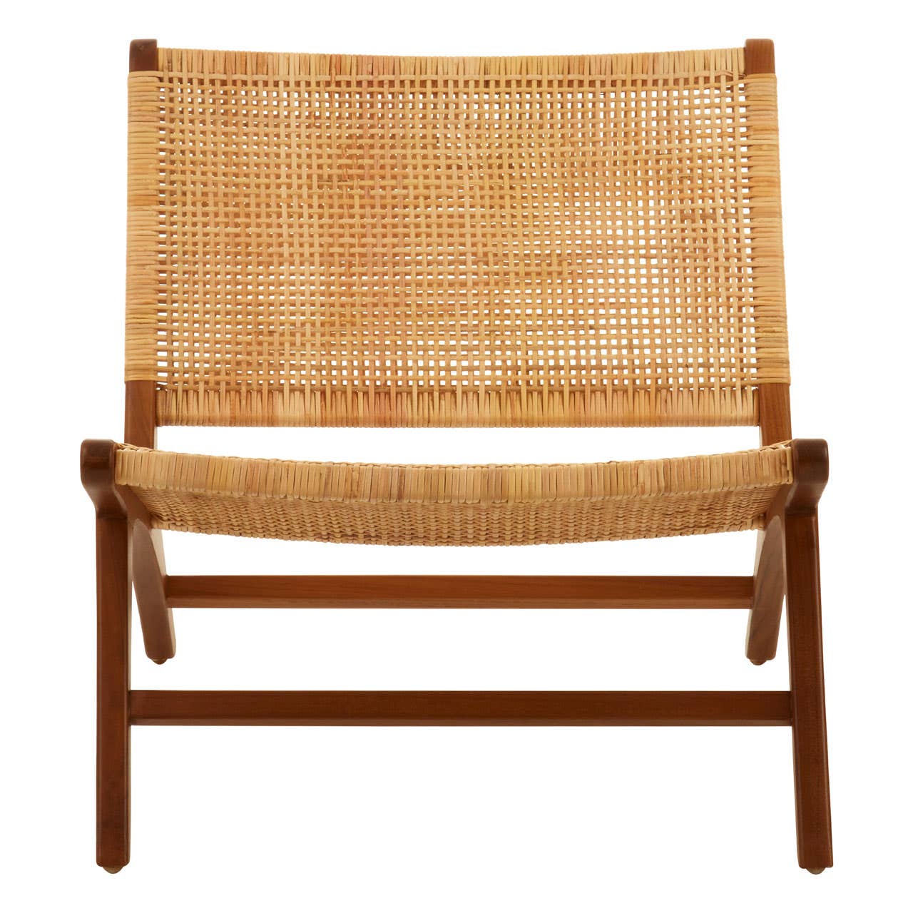 Noosa & Co. Living Lovina Teak Wood And Natural Rattan Lounge Chair House of Isabella UK