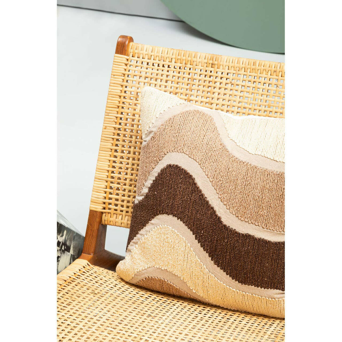 Lovina Teak Wood And Natural Rattan Lounge Chair.