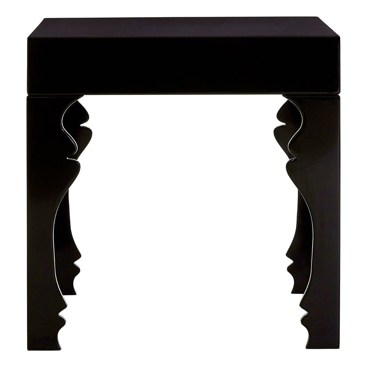 Luis Black High Gloss Finish Side Table.