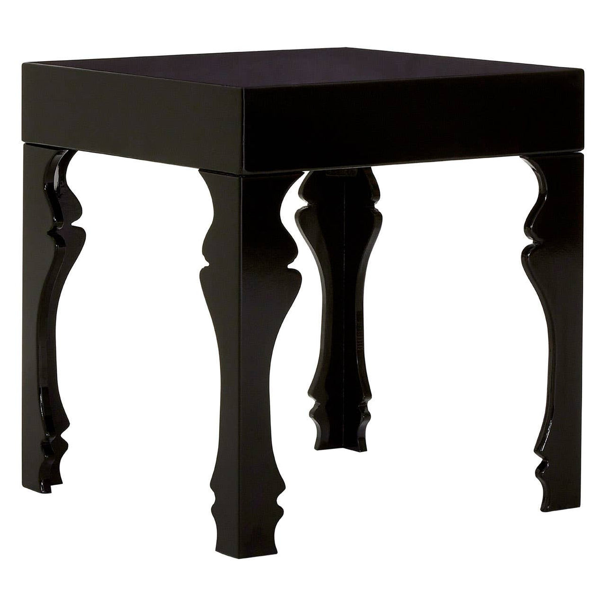 Luis Black High Gloss Finish Side Table.