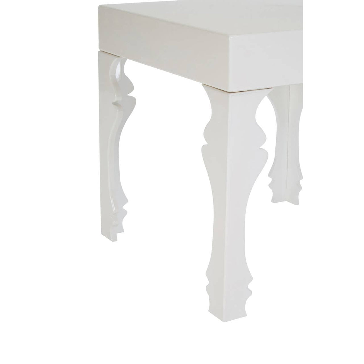 Luis White High Gloss Side Table.