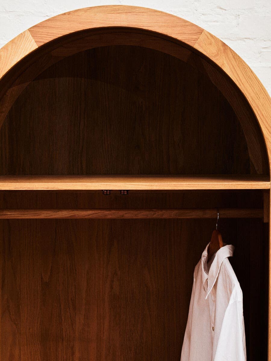 Lyon 2 Door Natural Rattan And Oak Cabinet.