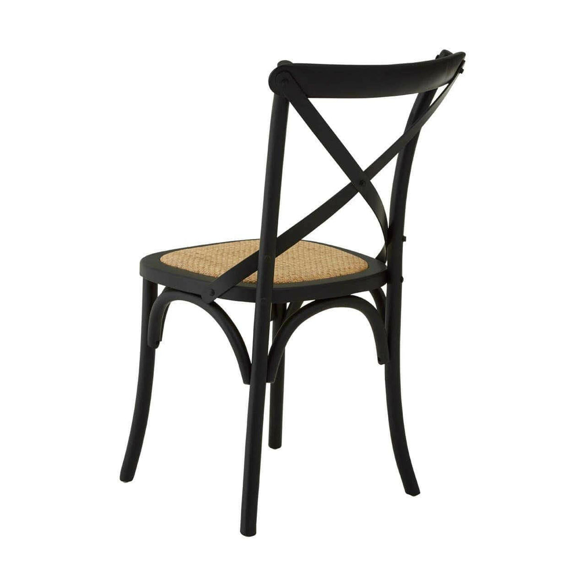 Lyon Black Oak Wood Chair Weave Seat.