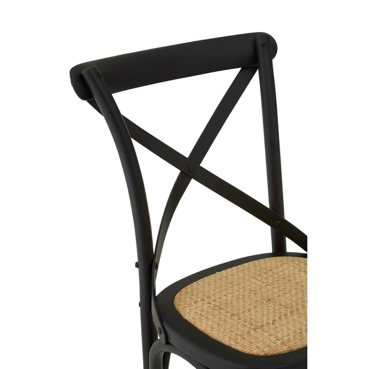 Lyon Black Oak Wood Chair Weave Seat.