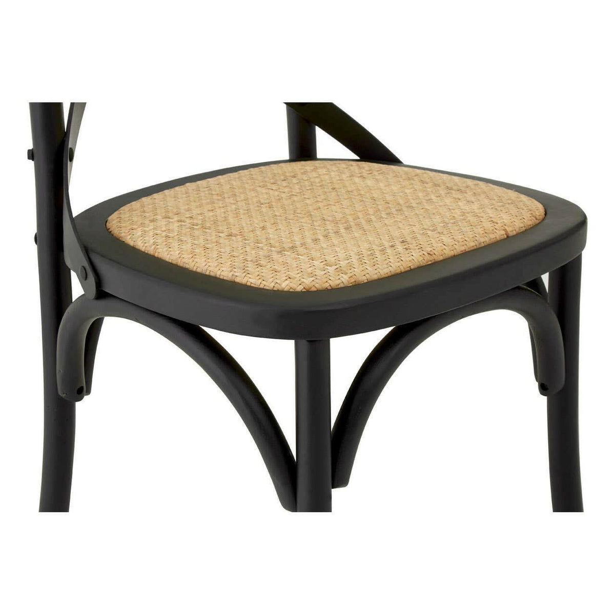 Lyon Black Oak Wood Chair Weave Seat.