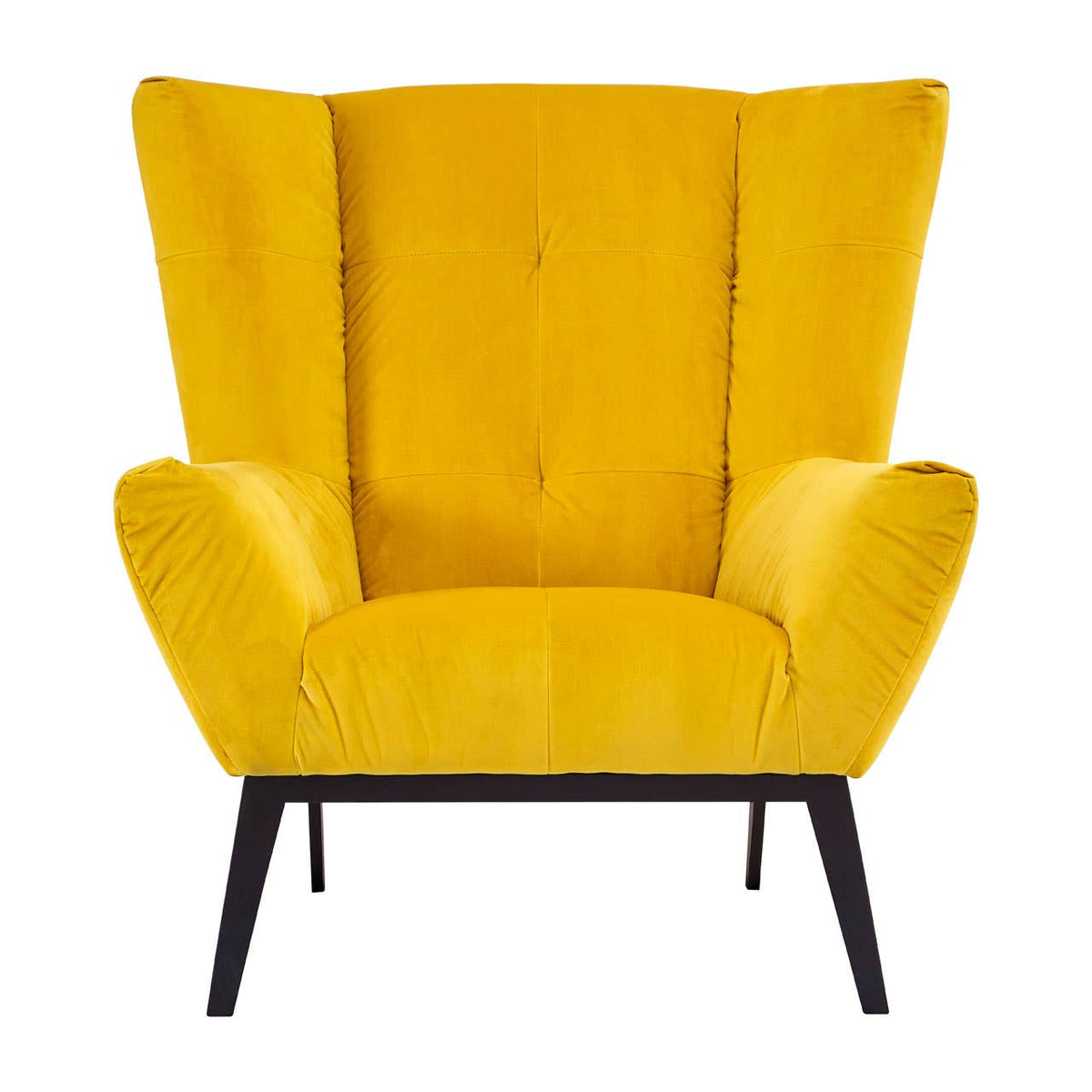Maiko Yellow Fabric Armchair.
