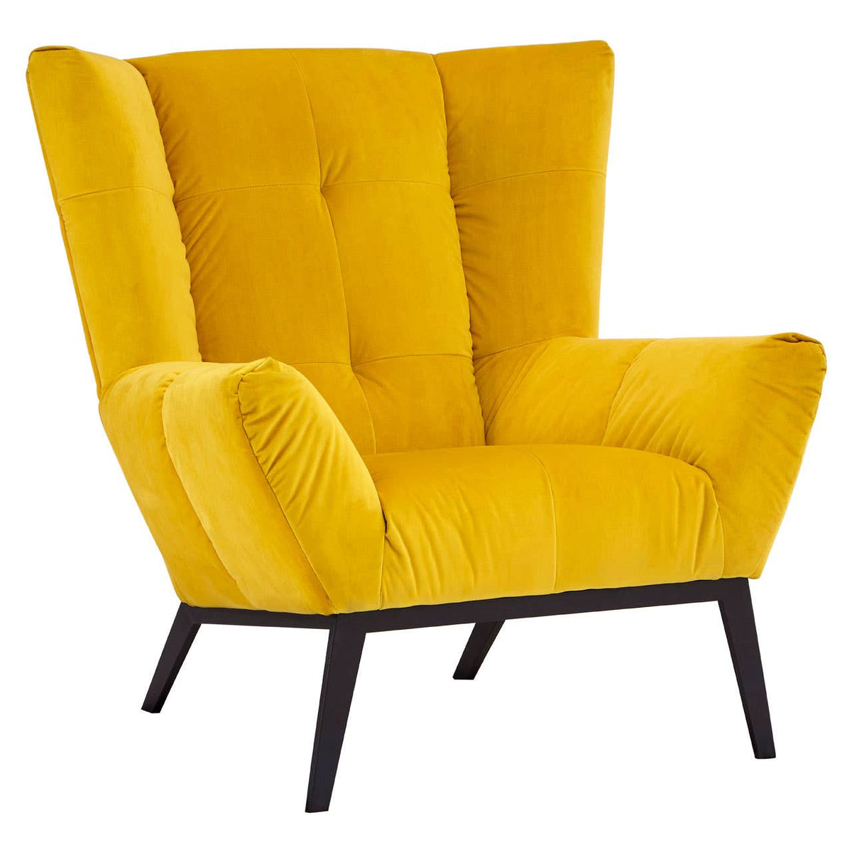 Maiko Yellow Fabric Armchair.