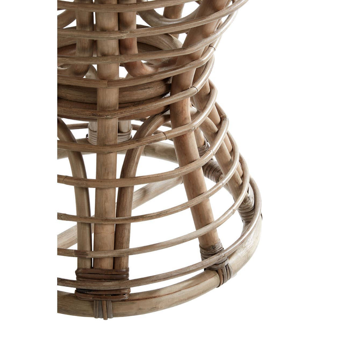 Maka Grey Natural Rattan Stool.