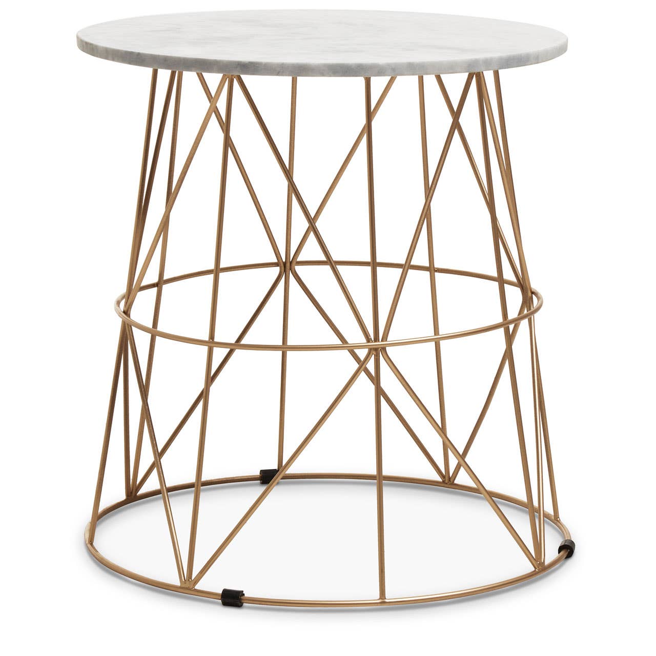 Noosa & Co. Living Mandoli White Marble Round Side Table House of Isabella UK