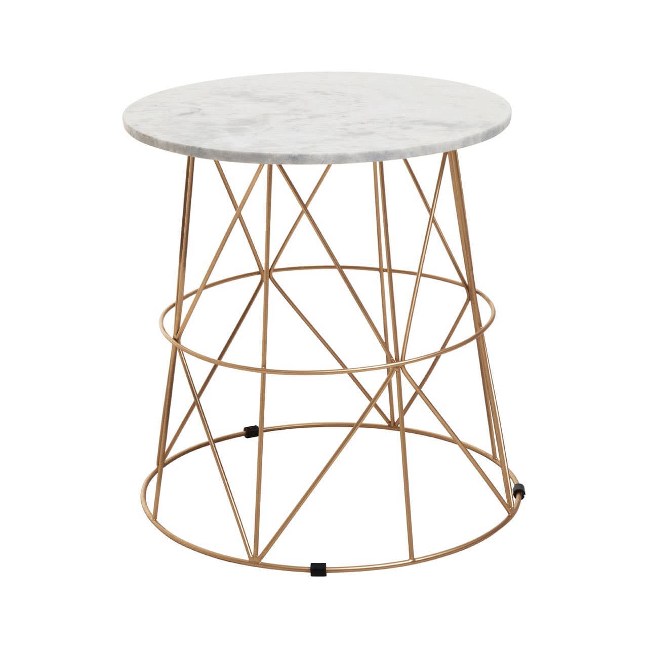 Noosa & Co. Living Mandoli White Marble Round Side Table House of Isabella UK