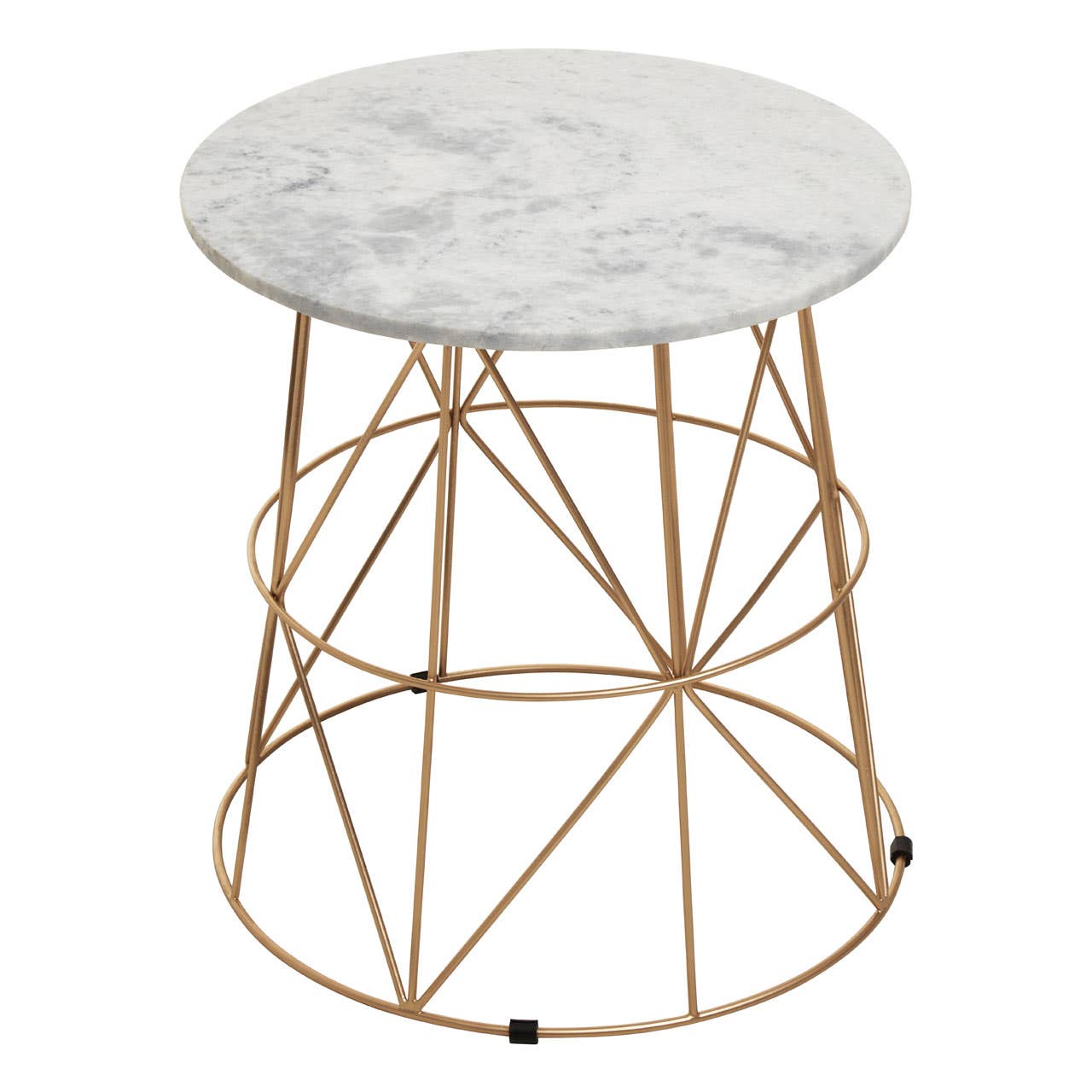 Noosa & Co. Living Mandoli White Marble Round Side Table House of Isabella UK