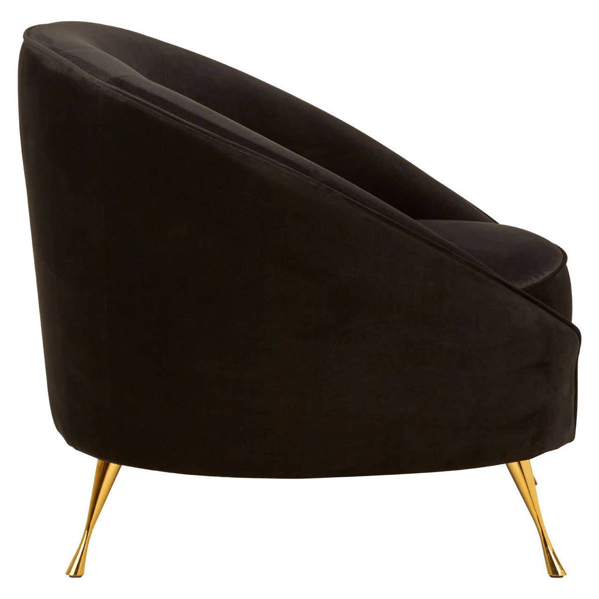 Manhattan Black Velvet Armchair.