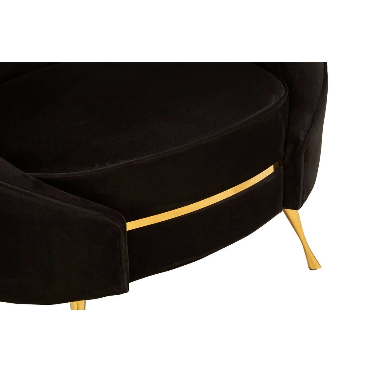 Manhattan Black Velvet Armchair.
