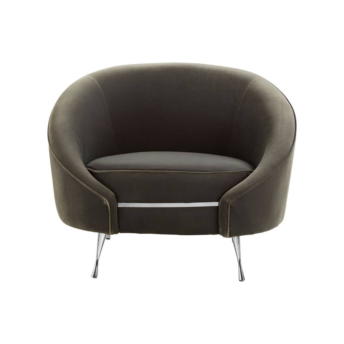 Manhattan Grey Velvet Armchair.