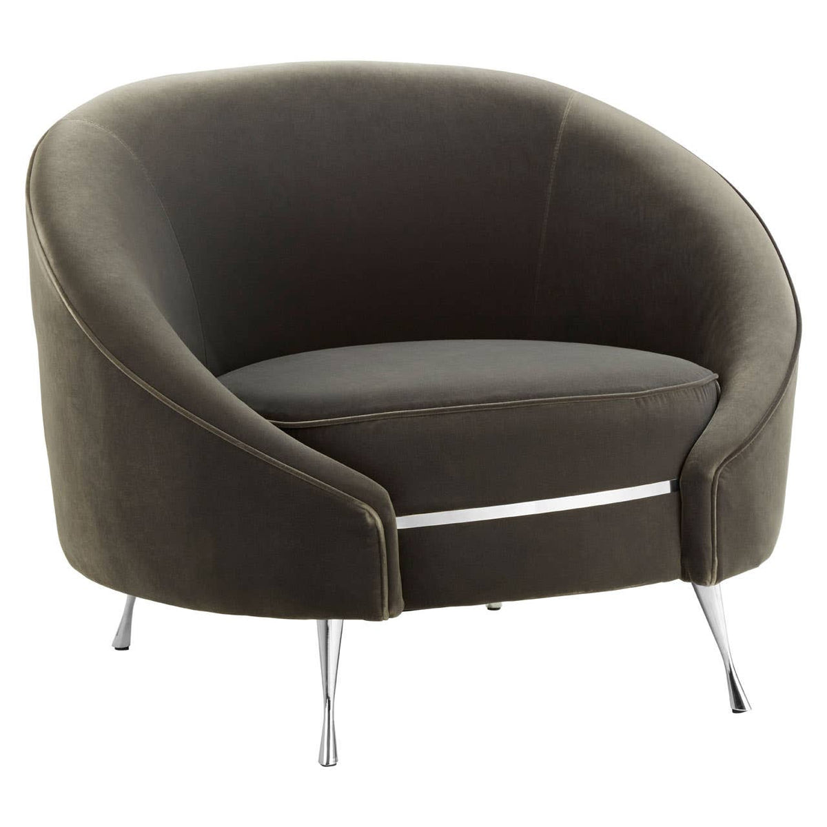 Manhattan Grey Velvet Armchair.