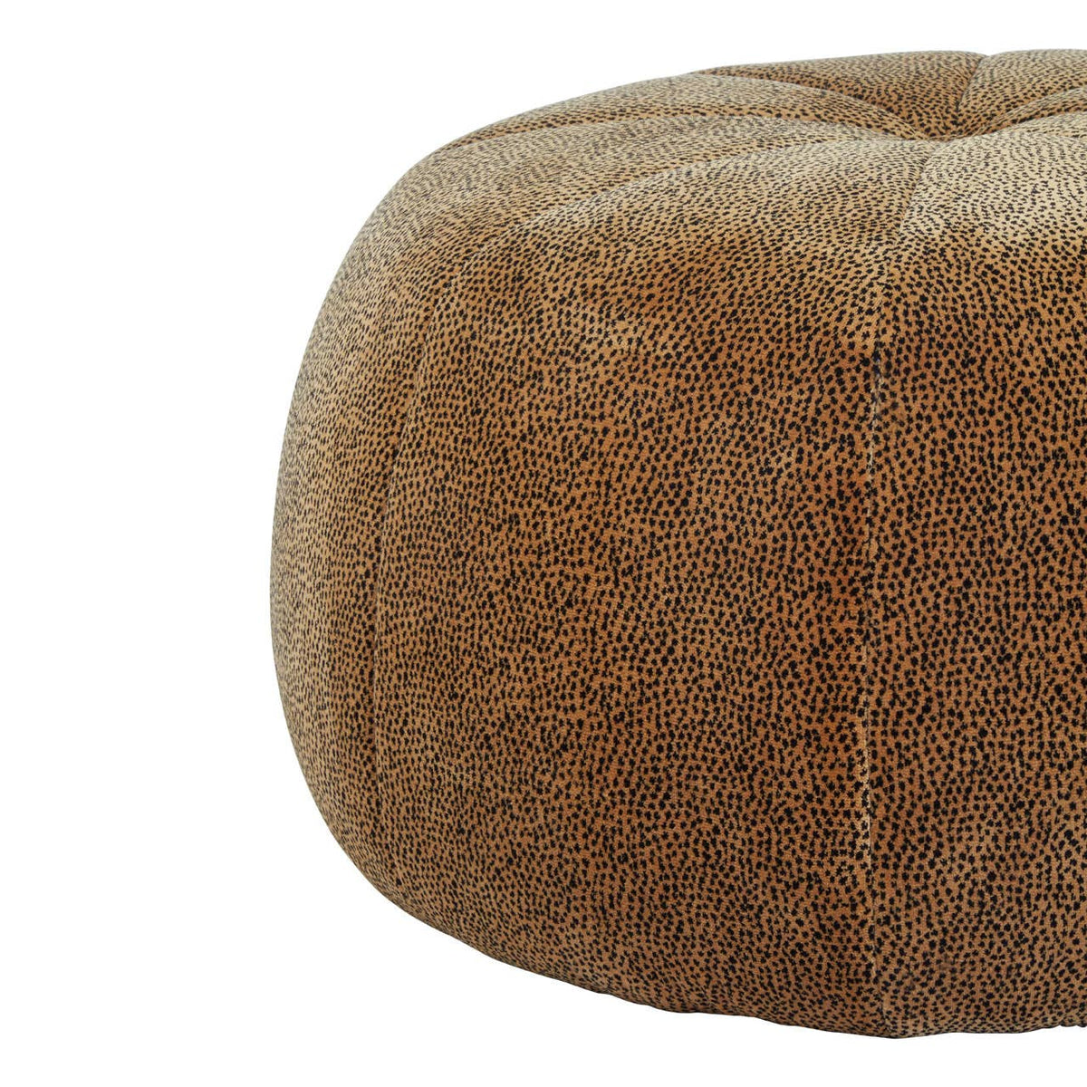 Manhattan Leopard Print Pouffe.