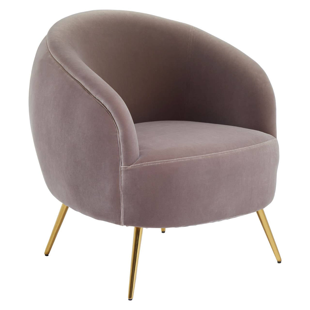 Manhattan Mink Velvet Armchair.