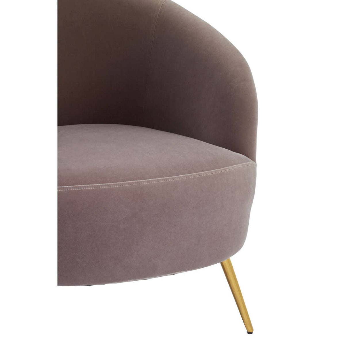 Manhattan Mink Velvet Armchair.