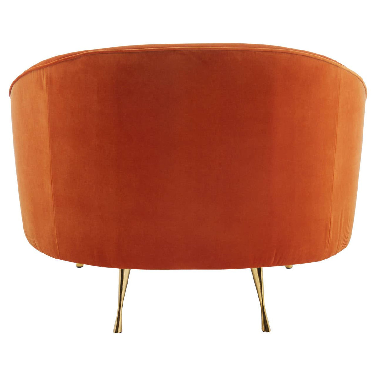 Manhattan Orange Velvet Armchair.