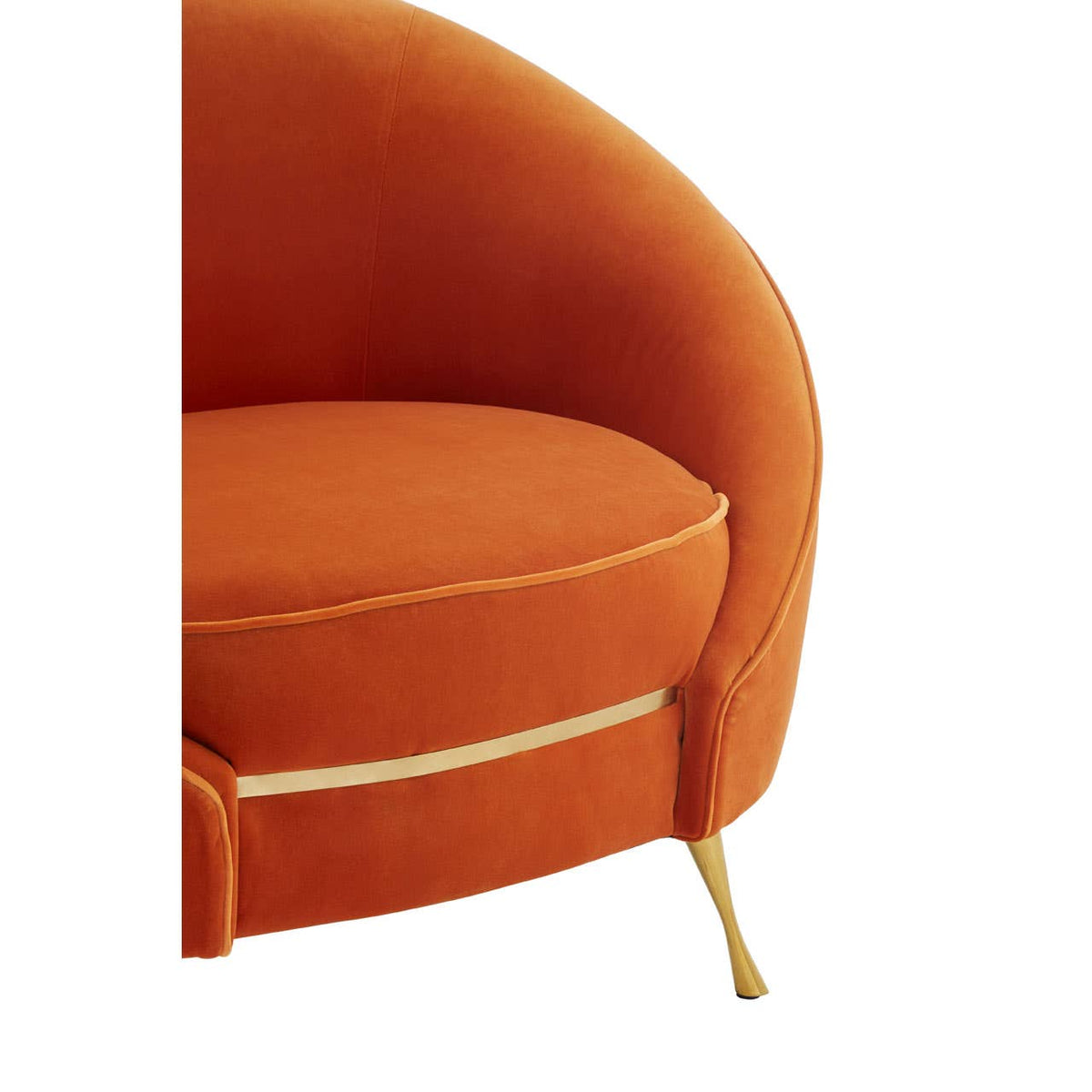 Manhattan Orange Velvet Armchair.