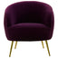 Manhattan Purple Velvet Armchair.