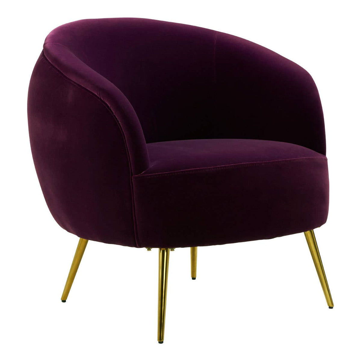 Manhattan Purple Velvet Armchair.