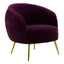 Manhattan Purple Velvet Armchair.