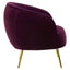 Manhattan Purple Velvet Armchair.