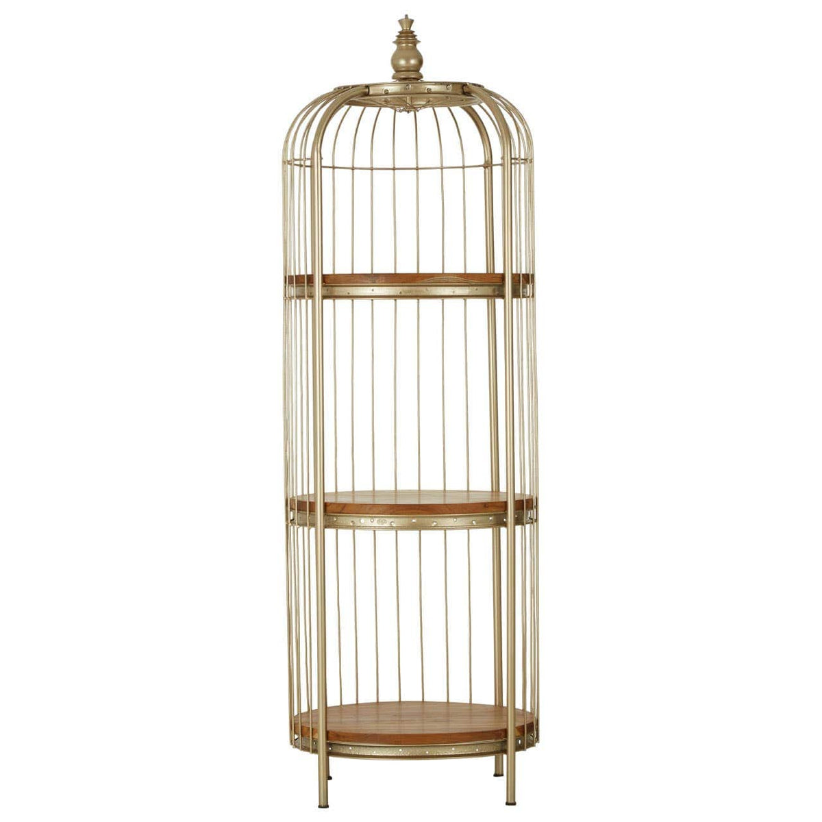 Mantis 3 Tier Champagne Gold Birdcage Unit.