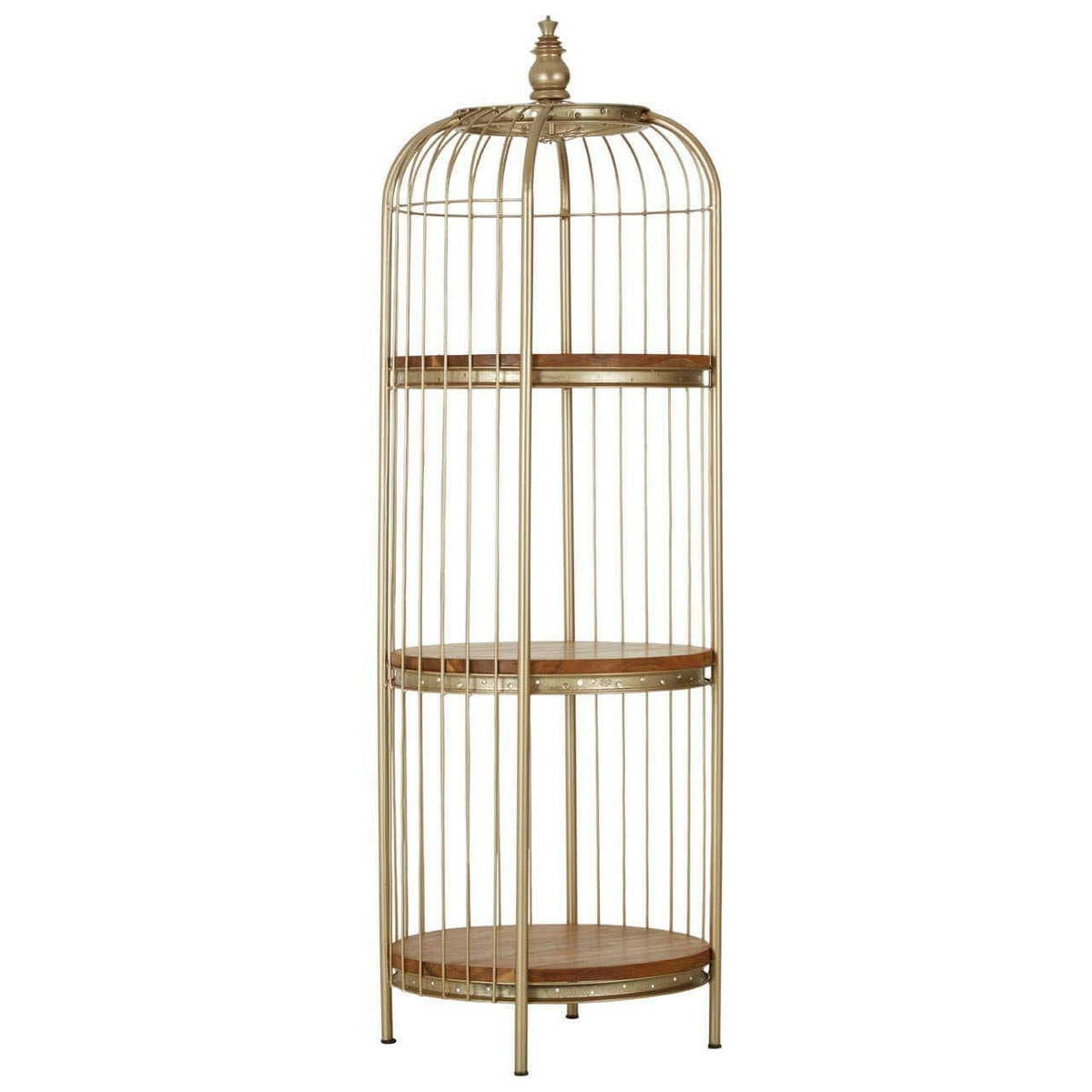Mantis 3 Tier Champagne Gold Birdcage Unit.