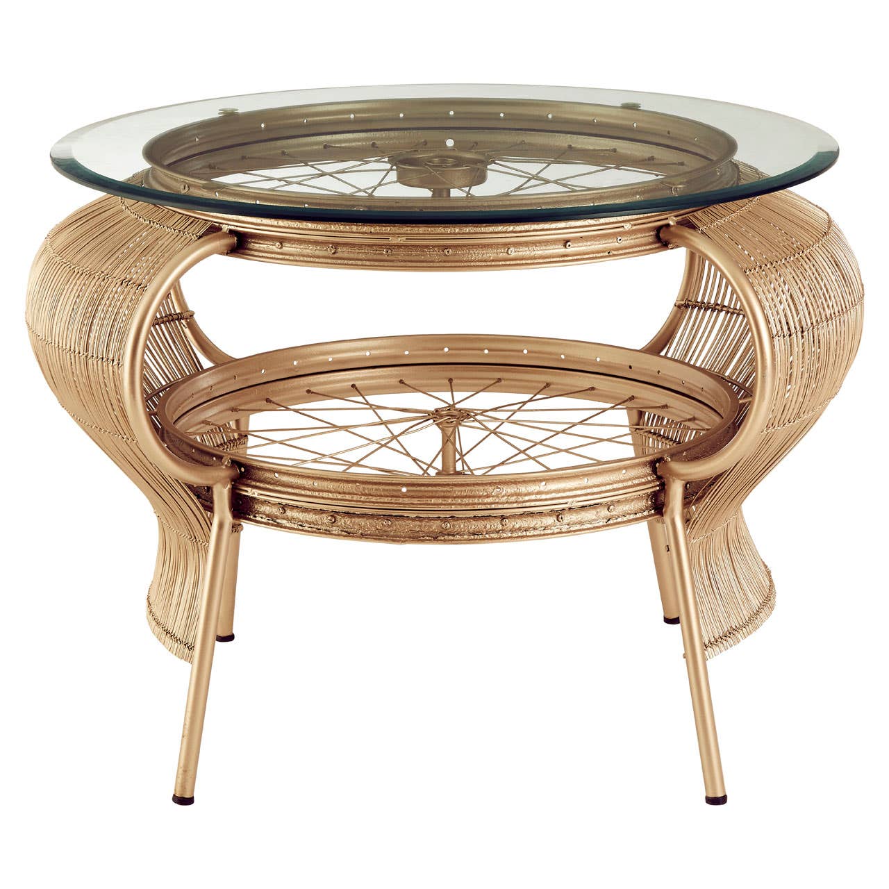 Noosa & Co. Living Mantis Champagne Gold Finish Table House of Isabella UK