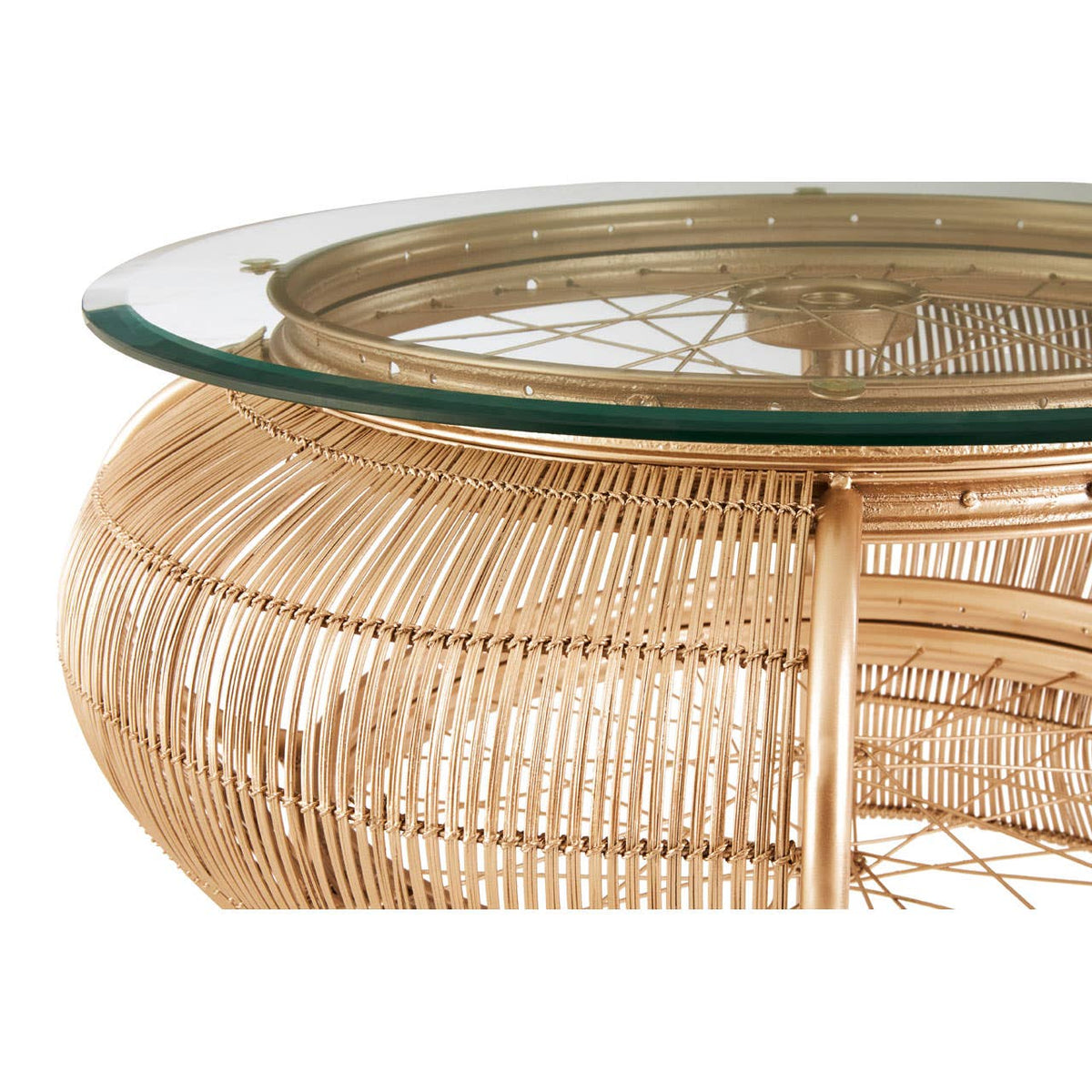 Mantis Champagne Gold Finish Table.