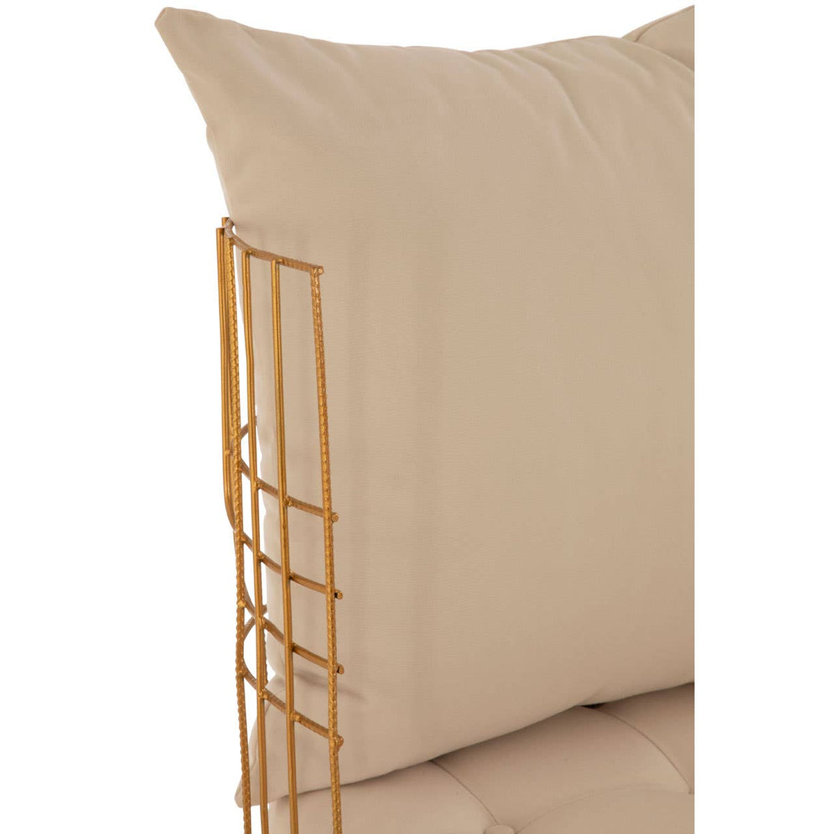 Mantis Gold Finish Chair With Cushion.