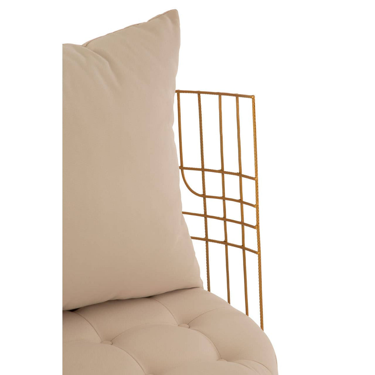 Mantis Gold Finish Chair With Cushion.