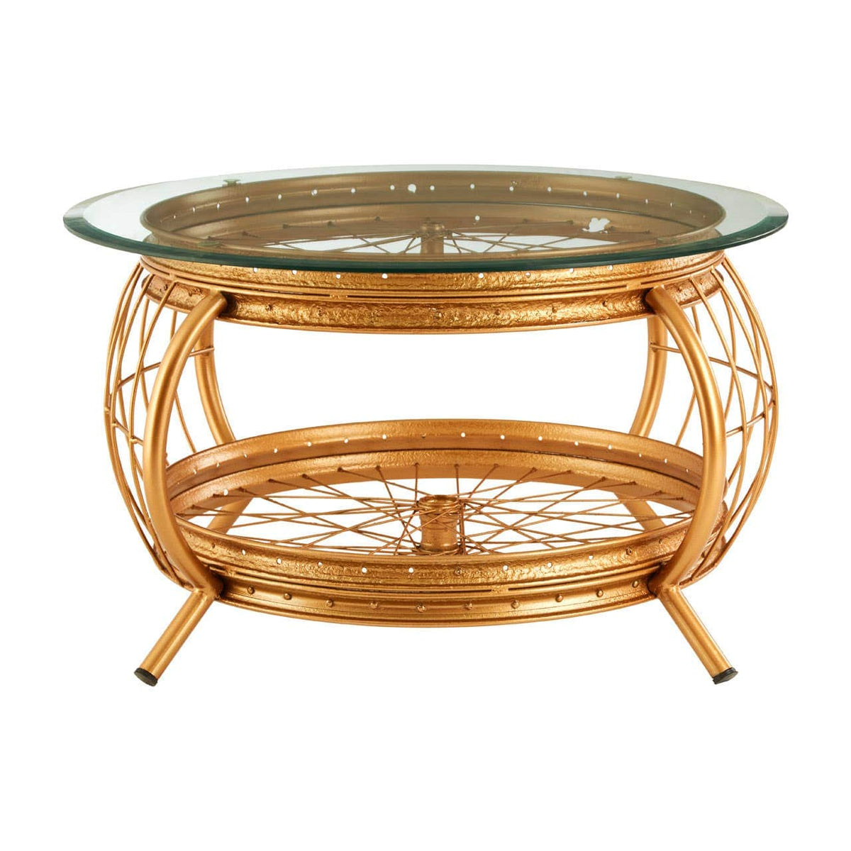 Mantis Gold Finish Coffee Table.