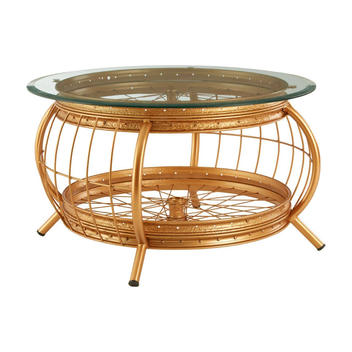 Mantis Gold Finish Coffee Table.