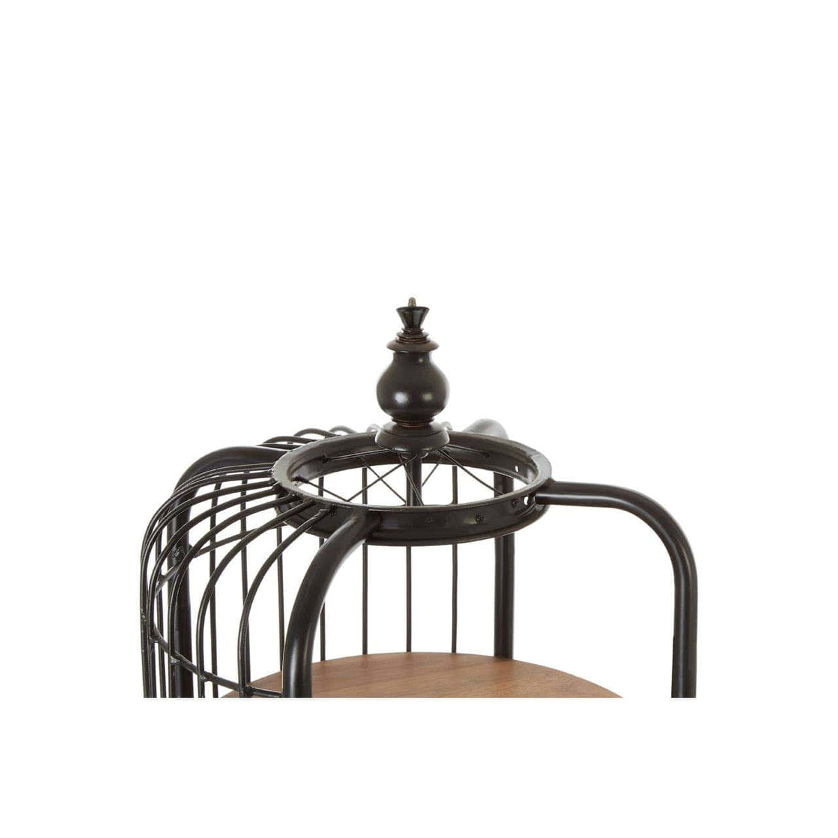 Mantis Long Black Finish Birdcage Shelf Unit.