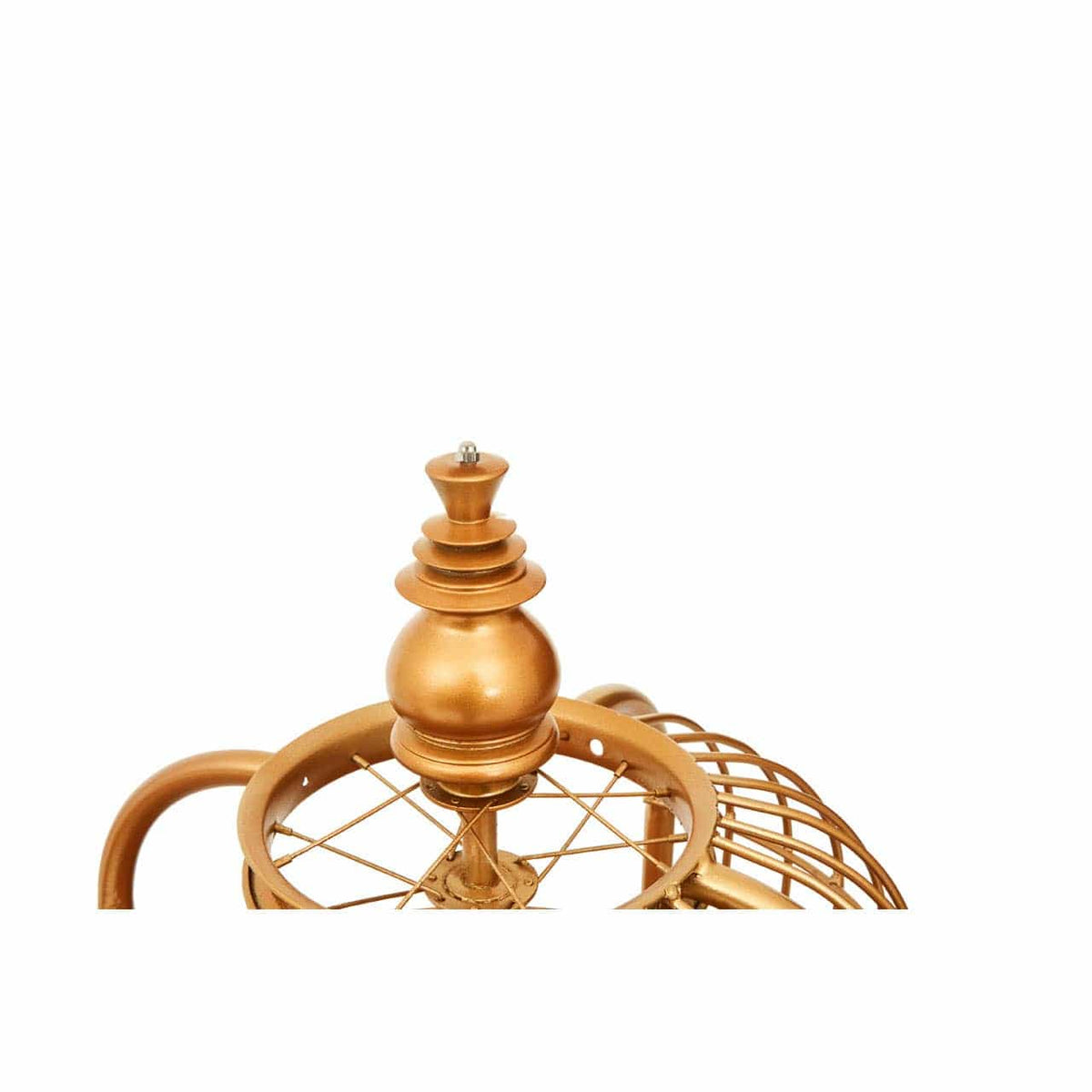 Mantis Long Gold Finish Birdcage Shelf Unit.