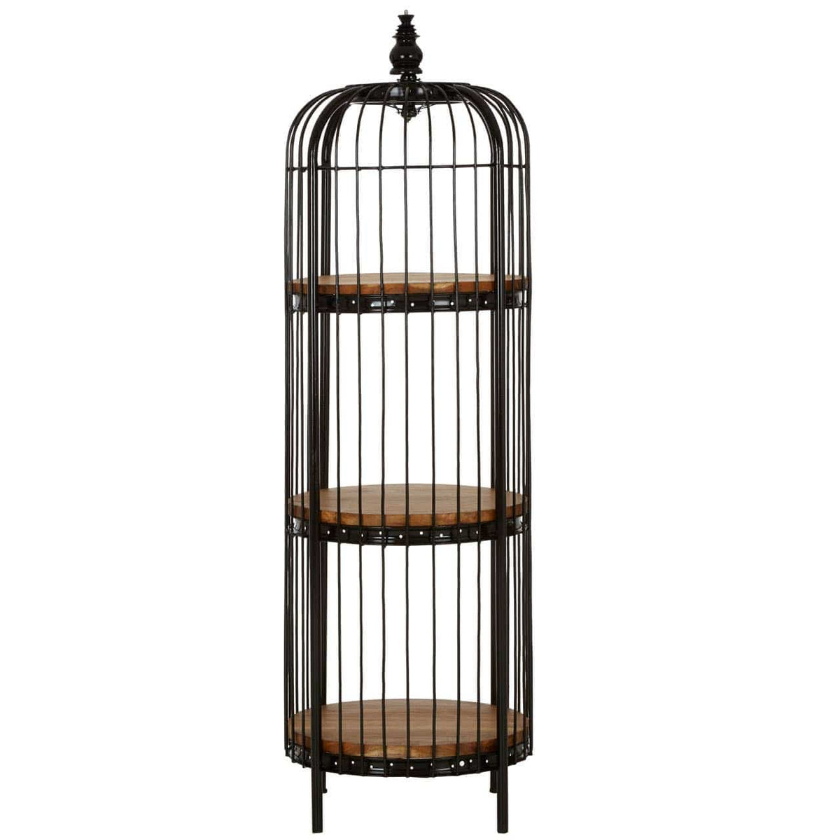 Mantis Medium Black Birdcage Shelf Unit.