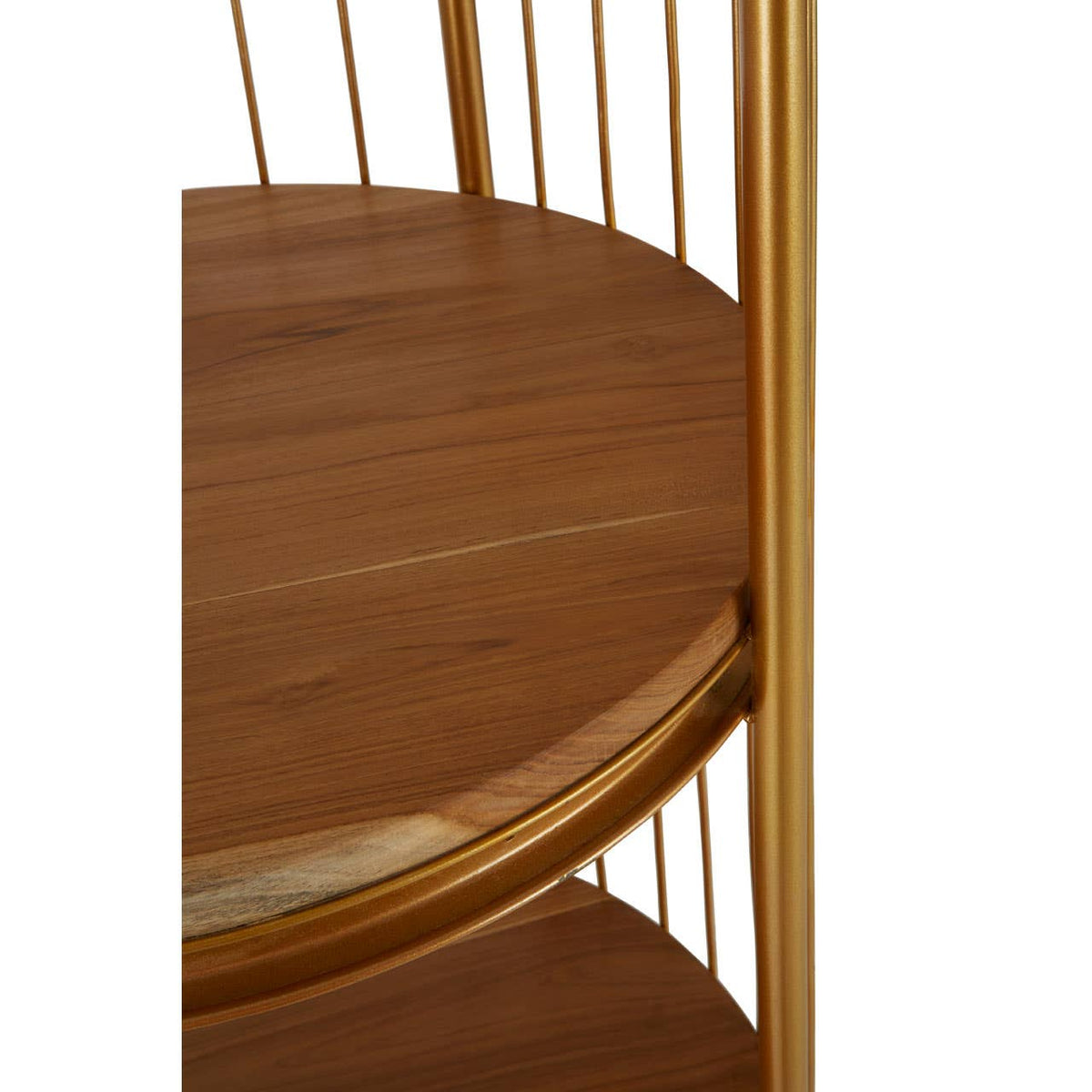 Mantis Medium Gold Finish Birdcage Shelf Unit.