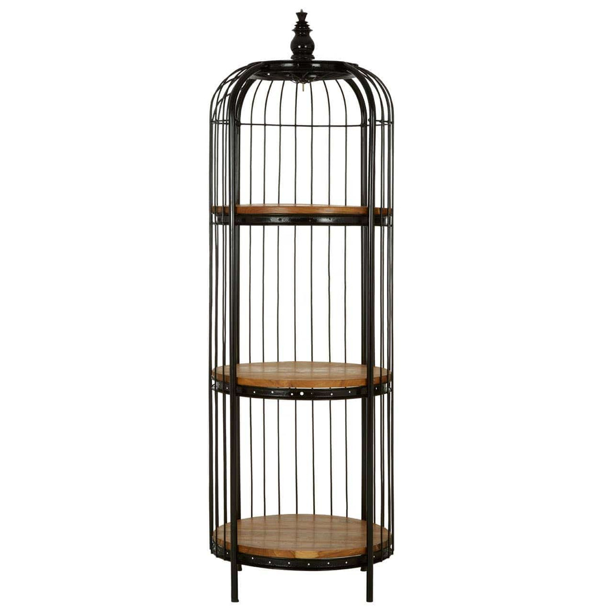 Mantis Small Black Finish Birdcage Shelf Unit.