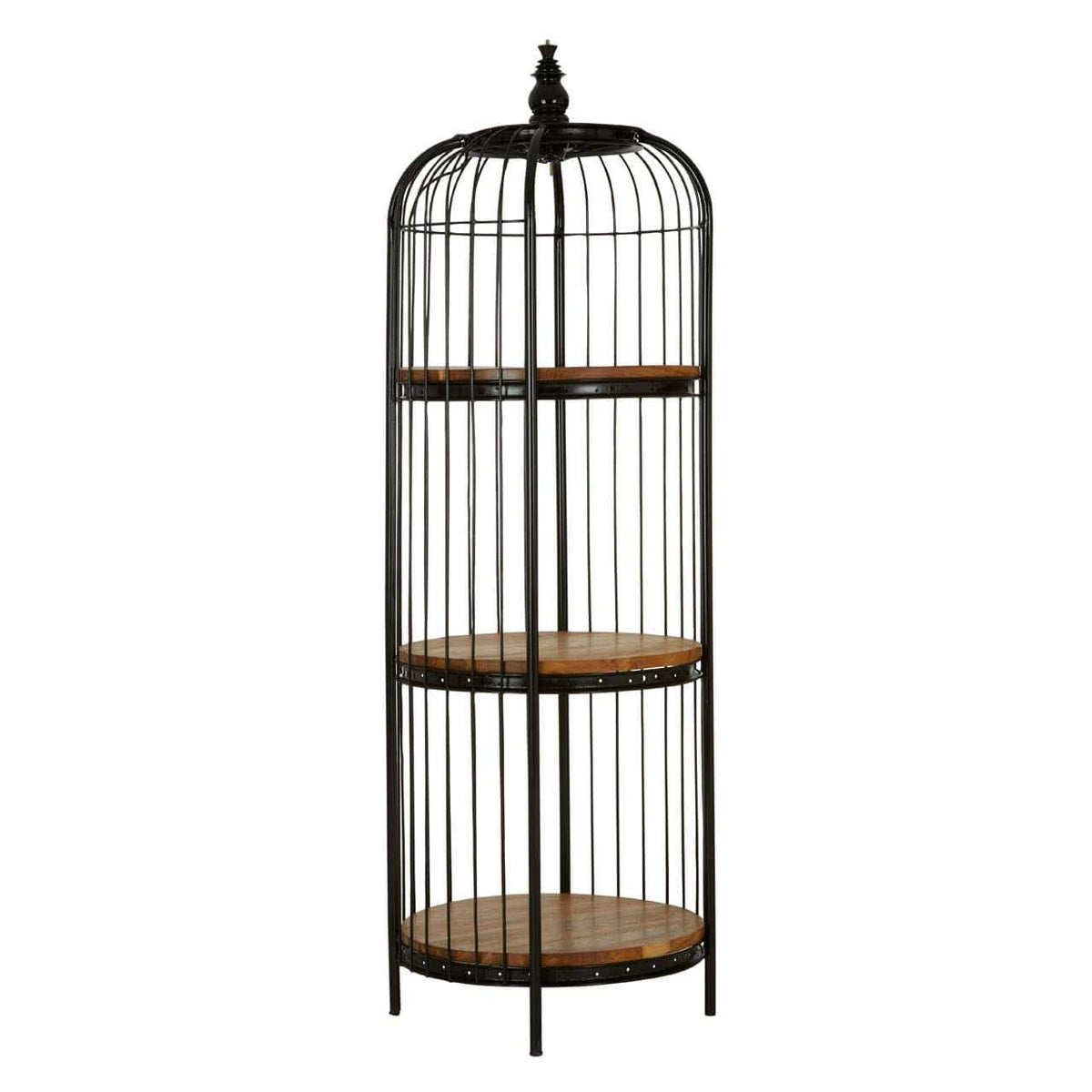 Mantis Small Black Finish Birdcage Shelf Unit.