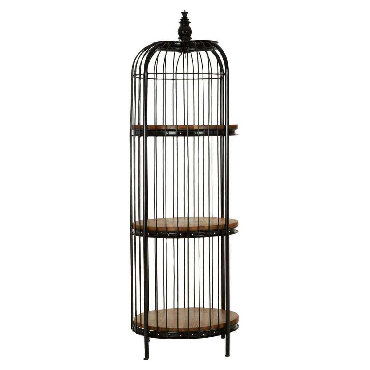 Mantis Small Black Finish Birdcage Shelf Unit.