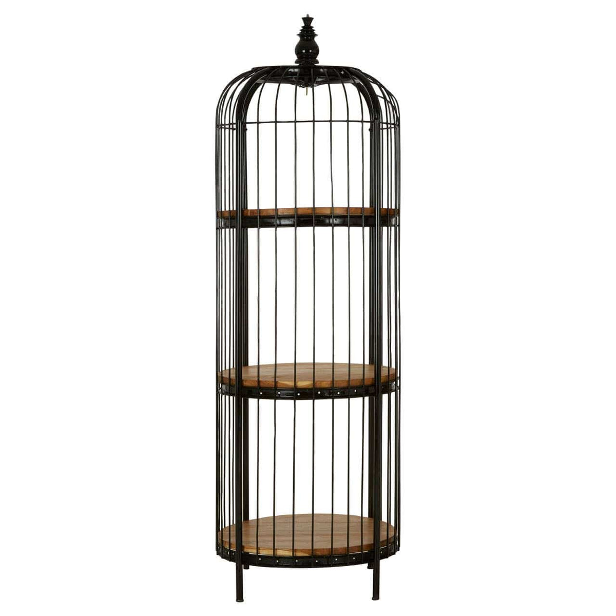 Mantis Small Black Finish Birdcage Shelf Unit.