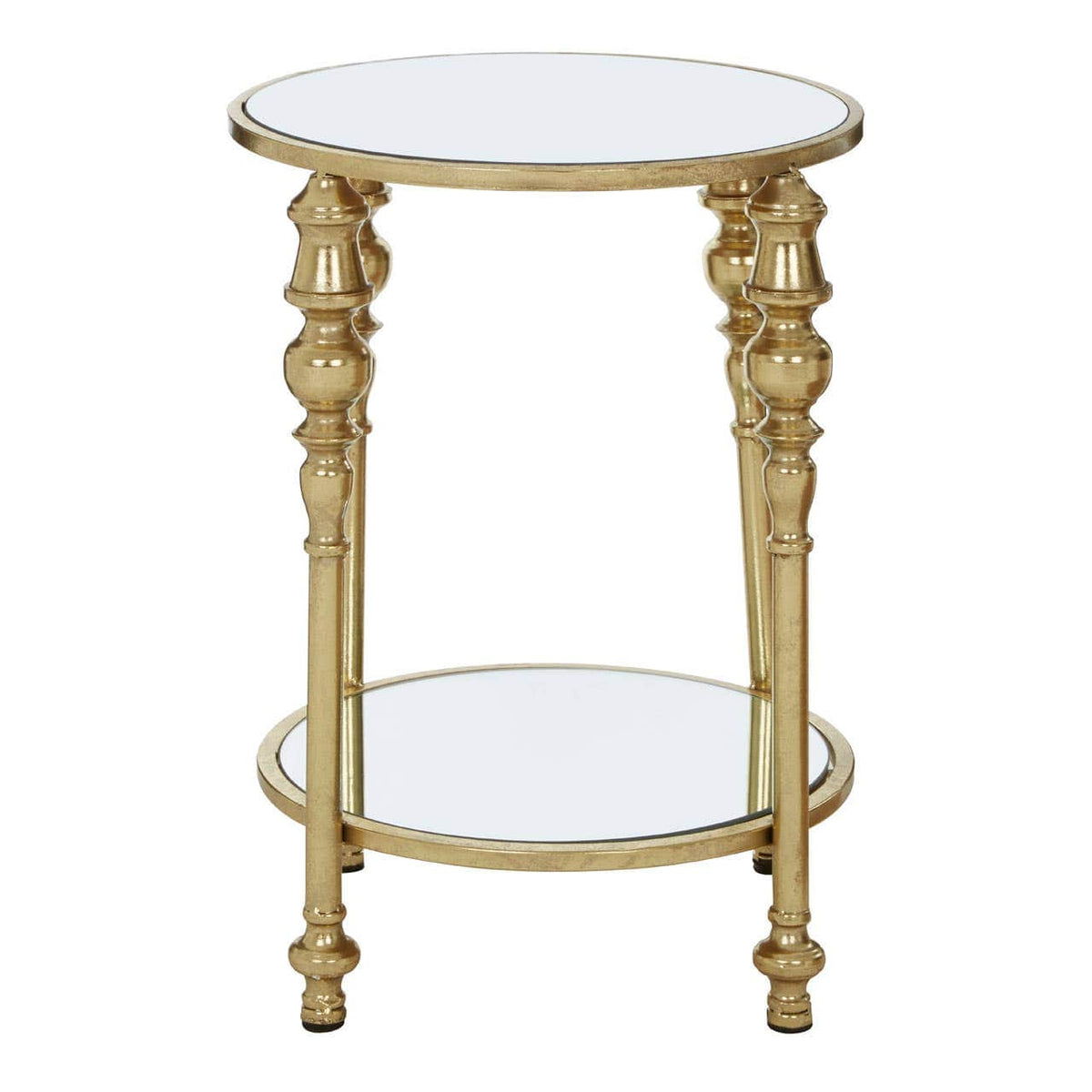 Marcia 2 Tier Gold Finish Side Table.