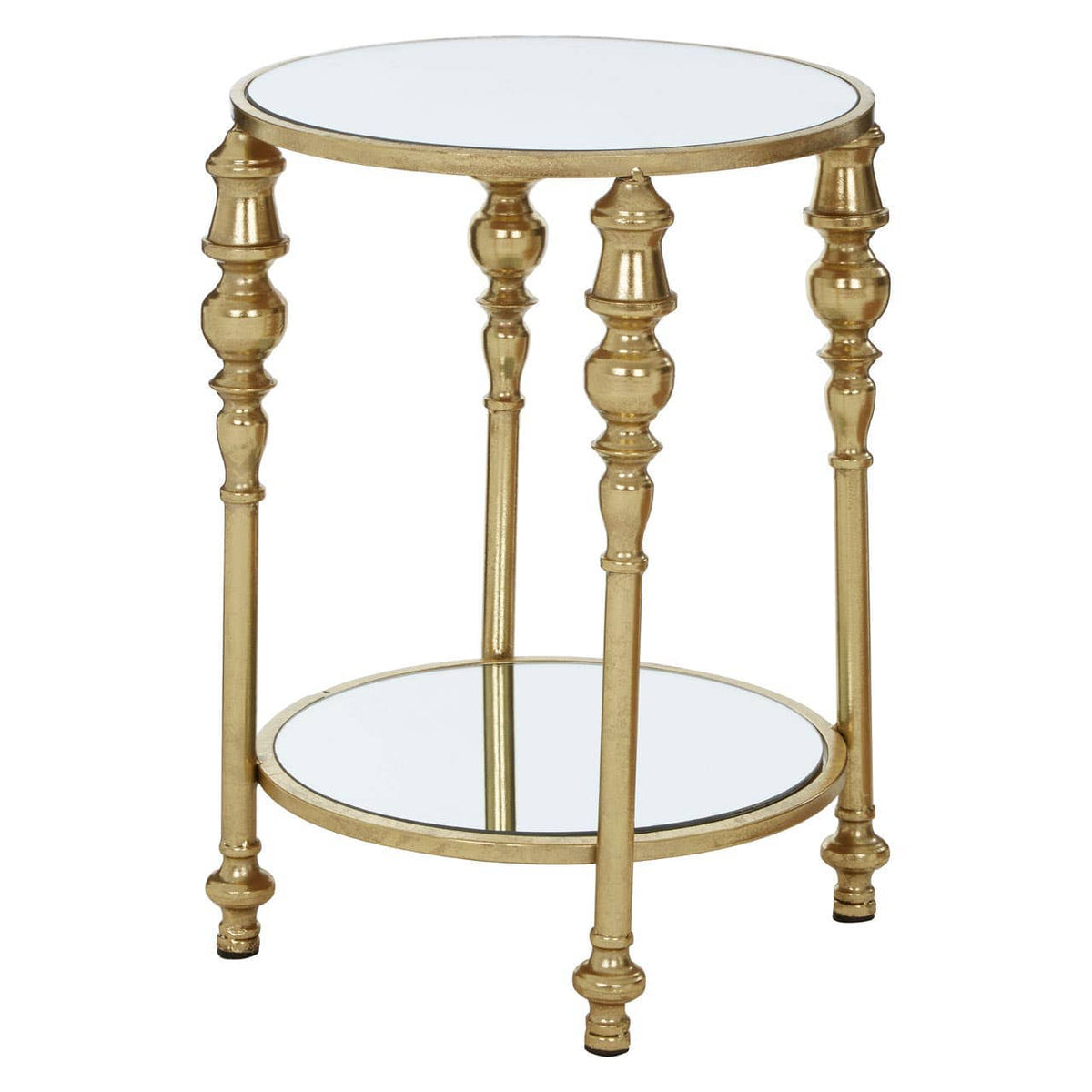 Marcia 2 Tier Gold Finish Side Table.