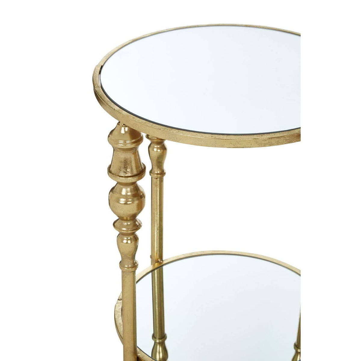 Marcia 2 Tier Gold Finish Side Table.