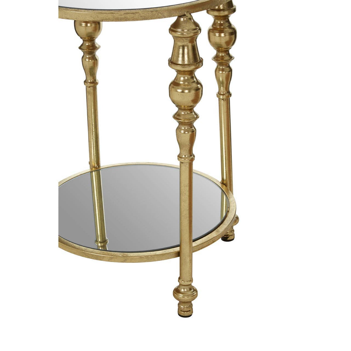 Marcia 2 Tier Gold Finish Side Table.