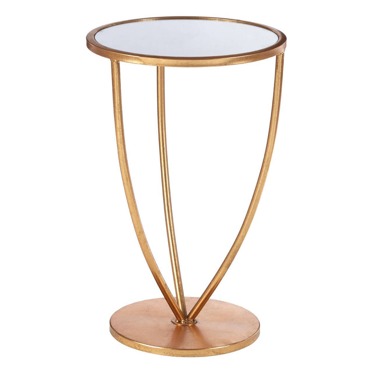 Marcia Mirror Top / Gold Frame Side Table.